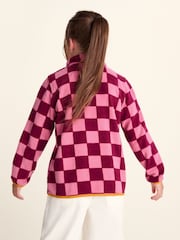 Tog 24 Pink Kids Brecknock Shaun The Sheep Print Zip Neck Fleece - Image 3 of 6