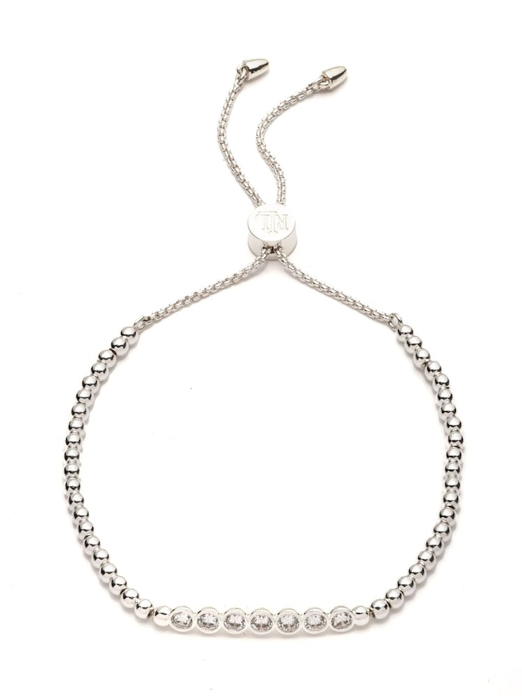 Lauren Ralph Lauren Silver Tone Cubic Zirconia Slider Bracelet - Image 1 of 2