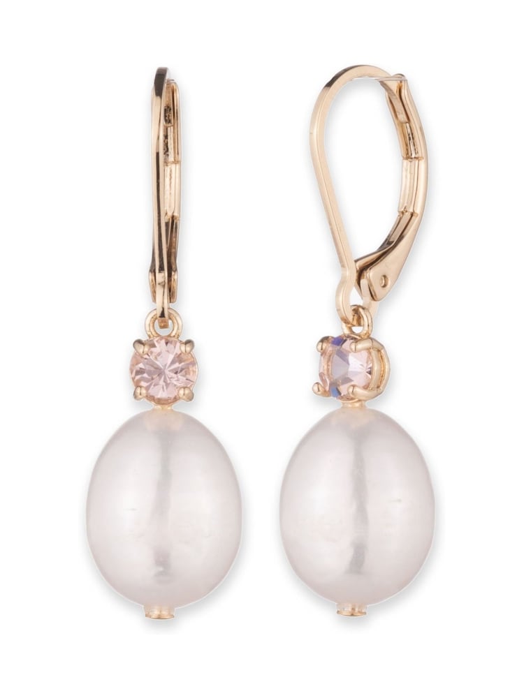 Pendientes largos en tono dorado con perlas de Lauren Ralph Lauren - Imagen 1 de 2