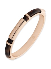 Lauren Ralph Lauren Gold Tone Tortoiseshell Logo Bangle - Bild 1 von 3