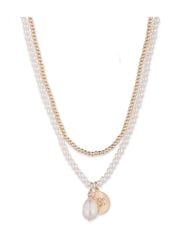Collar de 2 hileras de 16" con perlas en dorado de Lauren Ralph Lauren - Imagen 1 de 2