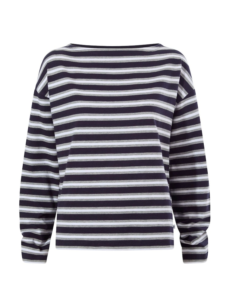 Azul - Camiseta de cuello barco a rayas de algodón supersuave Tog 24 Misty - Imagen 6 de 6 Azul - Camiseta de cuello barco a rayas de algodón supersuave Tog 24 Misty - Imagen 6 de 6