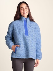 Tog 24 Blue Flossie Sherpa Zip Neck Fleece - Image 1 of 7