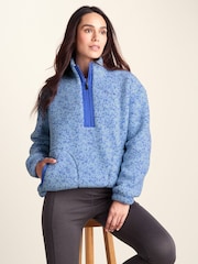 Tog 24 Blue Flossie Sherpa Zip Neck Fleece - Image 4 of 7