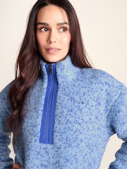 Tog 24 Blue Flossie Sherpa Zip Neck Fleece - Image 5 of 7