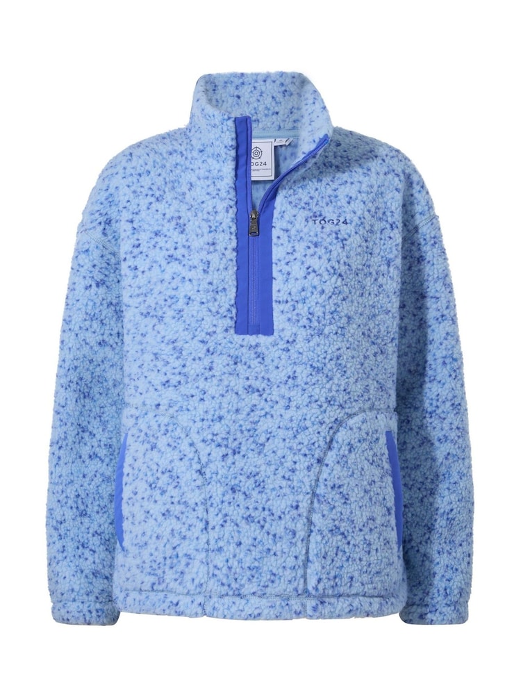 Tog 24 Blue Flossie Sherpa Zip Neck Fleece - Image 7 of 7 Tog 24 Blue Flossie Sherpa Zip Neck Fleece - Image 7 of 7