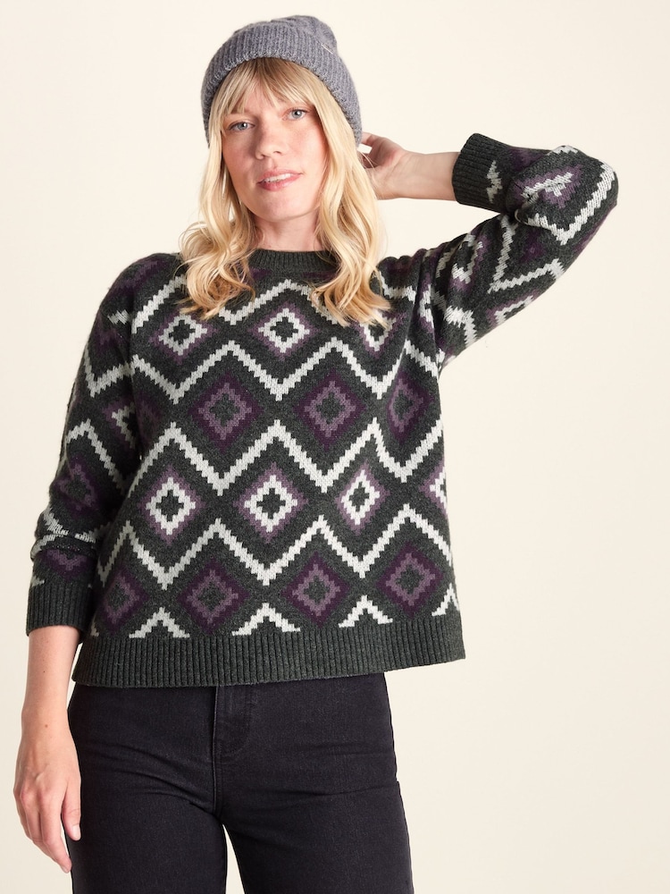 Tog 24 Solana Chunky Fairisle Inspired Knit Jumper - Bild 1 av 7 Tog 24 Solana Chunky Fairisle Inspired Knit Jumper - Bild 1 av 7