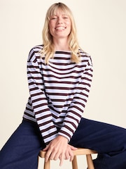 Púrpura - Camiseta de cuello barco a rayas de algodón supersuave Tog 24 Misty - Imagen 4 de 7