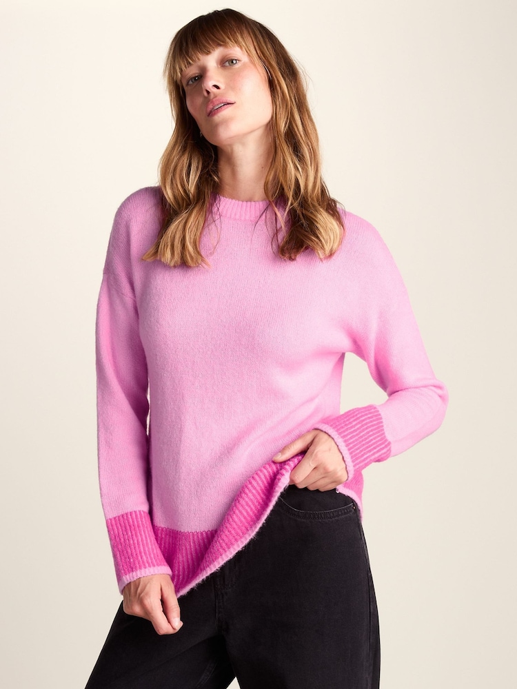 Tog 24 Pink Odette Soft Touch Knit Jumper - Image 1 of 7 Tog 24 Pink Odette Soft Touch Knit Jumper - Image 1 of 7