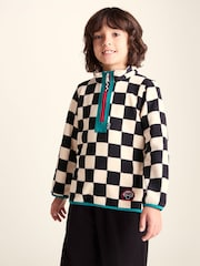 Tog 24 Cream Kids Brecknock Shaun The Sheep Print Zip Neck Fleece - Image 1 of 6