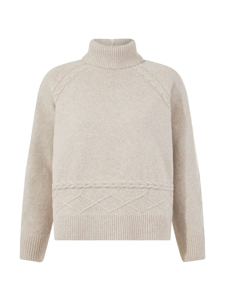 Tog 24 Serena Cable Knit Roll Neck Jumper - Larawan 7 ng 7