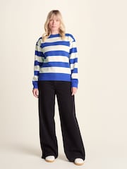 Tog 24 Blue Yuri Supersoft Crew Neck Striped Sweat Top - Image 2 of 6