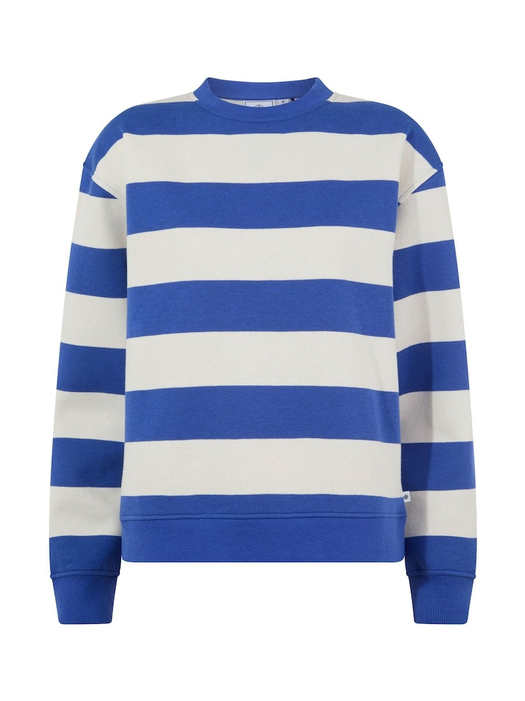 Tog 24 Blue Yuri Supersoft Crew Neck Striped Sweat Top - Image 6 of 6