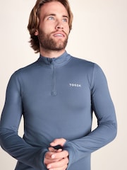 Tog 24 Blue Snowdon Thermal Quarter Zip Base Layer - Image 1 of 7