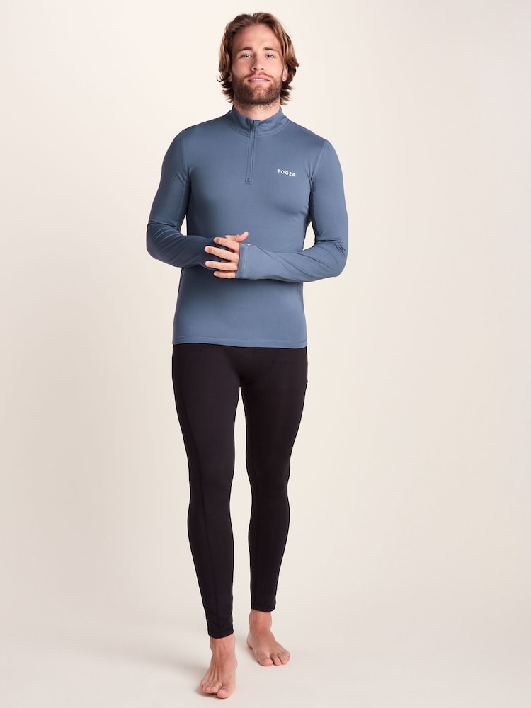 Tog 24 Blue Snowdon Thermal Quarter Zip Base Layer - Image 2 of 7