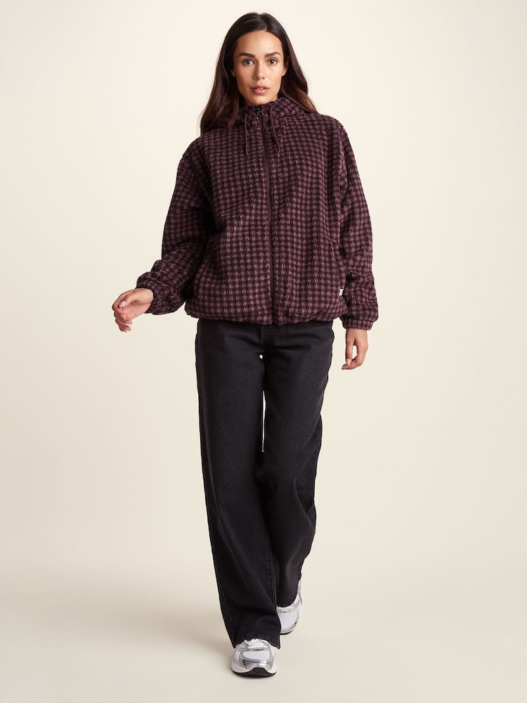 Tog 24 Purple Joanna Relaxed Fit Sherpa Fleece - Image 2 of 7 Tog 24 Purple Joanna Relaxed Fit Sherpa Fleece - Image 2 of 7