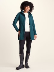 Tog 24 Teal Blue Long Keld Shower Resistant Hooded Softshell Jacket - Image 2 of 7
