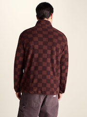 Smeđa - Tog 24 Charlton Printed Midweight Microfleece Half Zip Fleece - Slika 3 od 6