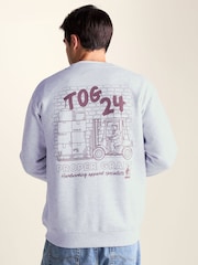 Tog 24 Graft Supersoft Graphic Print Crew Neck Sweatshirt - תמונה 3 מתוך 7