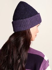 Tog 24 Purple Becky Brushed Chunky Knit Beanie - Image 3 of 4