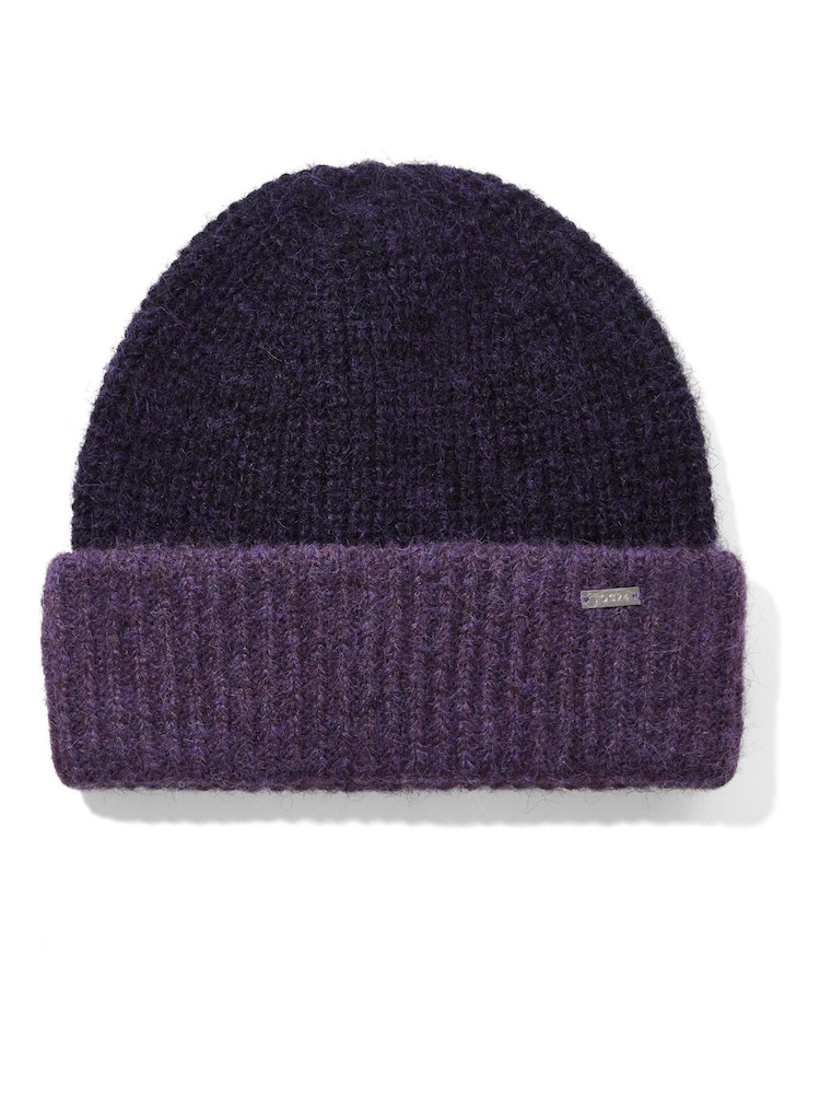 Tog 24 Purple Becky Brushed Chunky Knit Beanie - Image 4 of 4 Tog 24 Purple Becky Brushed Chunky Knit Beanie - Image 4 of 4