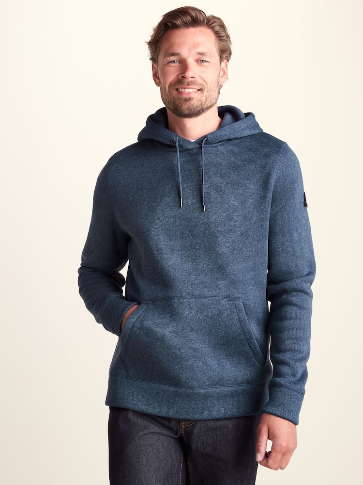 Tog 24 Blue Mosby Supersoft Knitlook Fleece Hoodie - Image 1 of 7