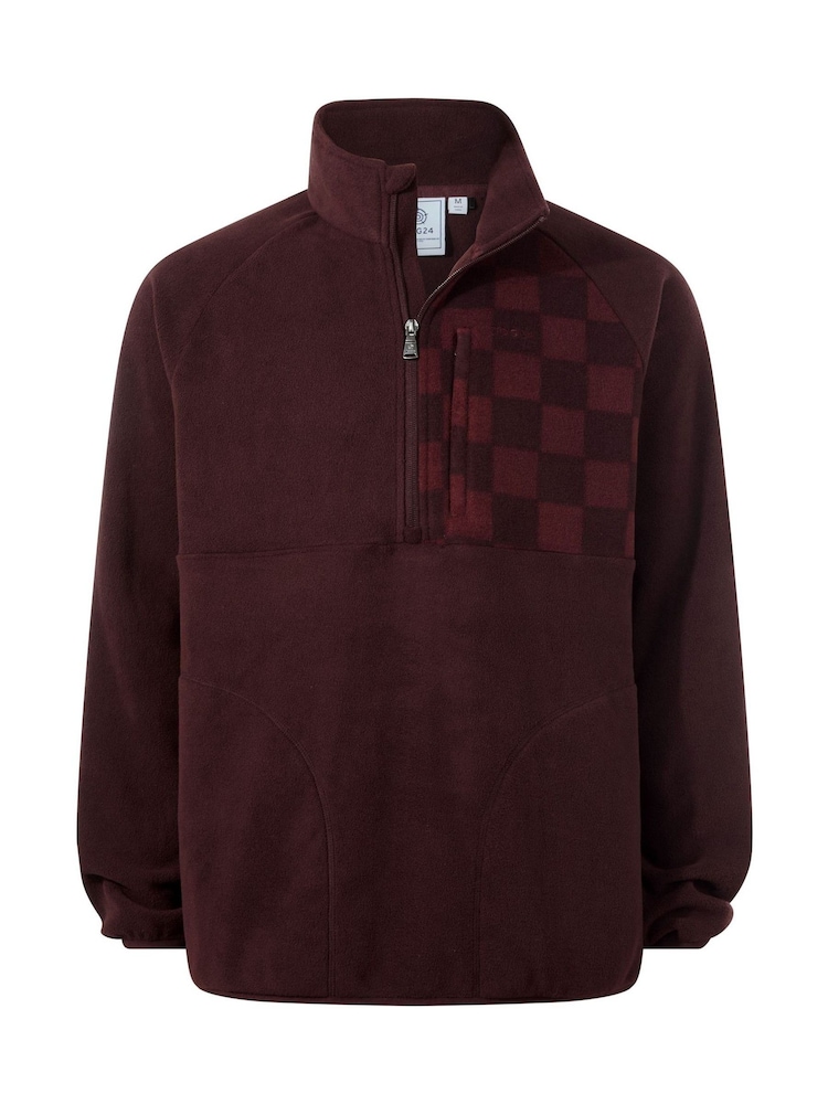 Tog 24 Brown Barker Midweight Microfleece Half Zip Pullover Fleece - Image 7 of 7
