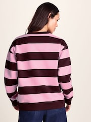 Tog 24 Purple Yuri Supersoft Crew Neck Striped Sweat Top - Image 3 of 6