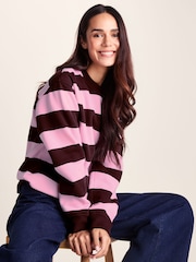 Tog 24 Purple Yuri Supersoft Crew Neck Striped Sweat Top - Image 4 of 6
