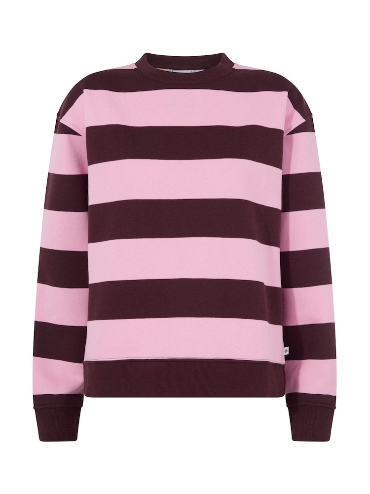 Tog 24 Purple Yuri Supersoft Crew Neck Striped Sweat Top - Image 6 of 6 Tog 24 Purple Yuri Supersoft Crew Neck Striped Sweat Top - Image 6 of 6