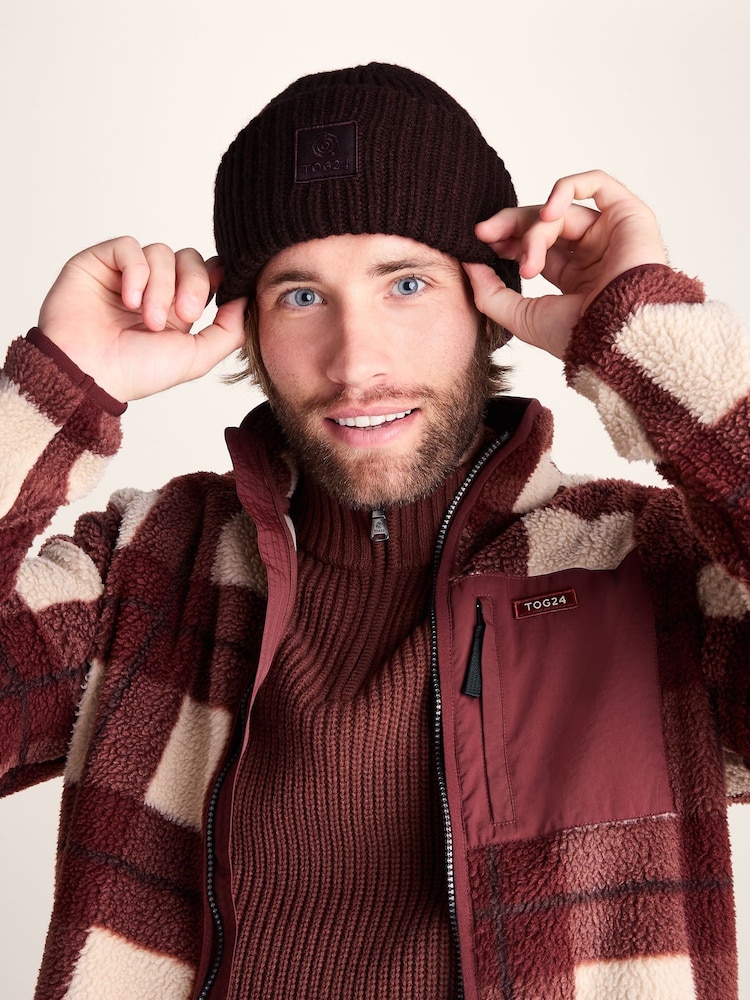 Tog 24 Plum Purple Jendon Winter Knit Hat - Image 2 of 4 Tog 24 Plum Purple Jendon Winter Knit Hat - Image 2 of 4
