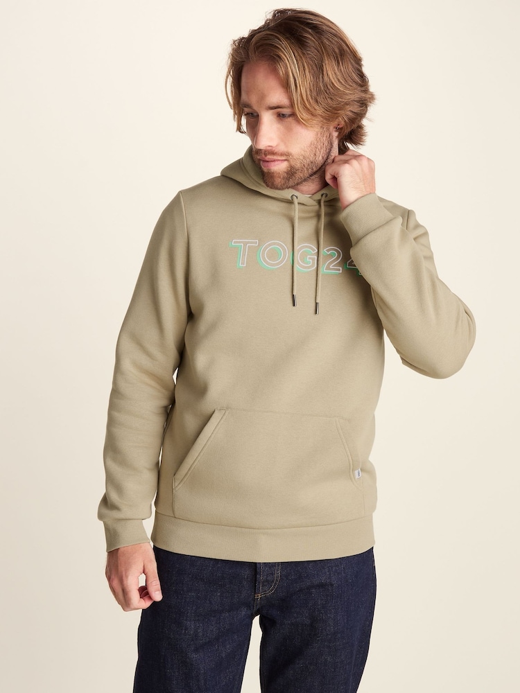Tog 24 Brown Garsdale Supersoft Heavyweight Graphic Print Hoodie - Image 1 of 6 Tog 24 Brown Garsdale Supersoft Heavyweight Graphic Print Hoodie - Image 1 of 6