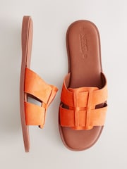 Orange Suede Standard/Wide Fit Forever Comfort® Slot Mule Sandals - Image 1 of 9