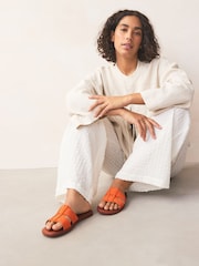 Orange Suede Standard/Wide Fit Forever Comfort® Slot Mule Sandals - Image 4 of 9