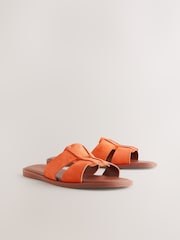 Orange Suede Standard/Wide Fit Forever Comfort® Slot Mule Sandals - Image 6 of 9