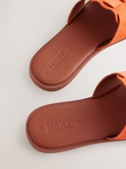 Orange Suede Standard/Wide Fit Forever Comfort® Slot Mule Sandals - Image 8 of 9