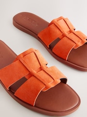 Orange Suede Standard/Wide Fit Forever Comfort® Slot Mule Sandals - Image 9 of 9