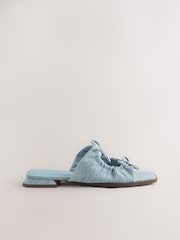 Denim Blue Standard/Wide Fit Forever Comfort® Double Bow Mules - Image 3 of 5