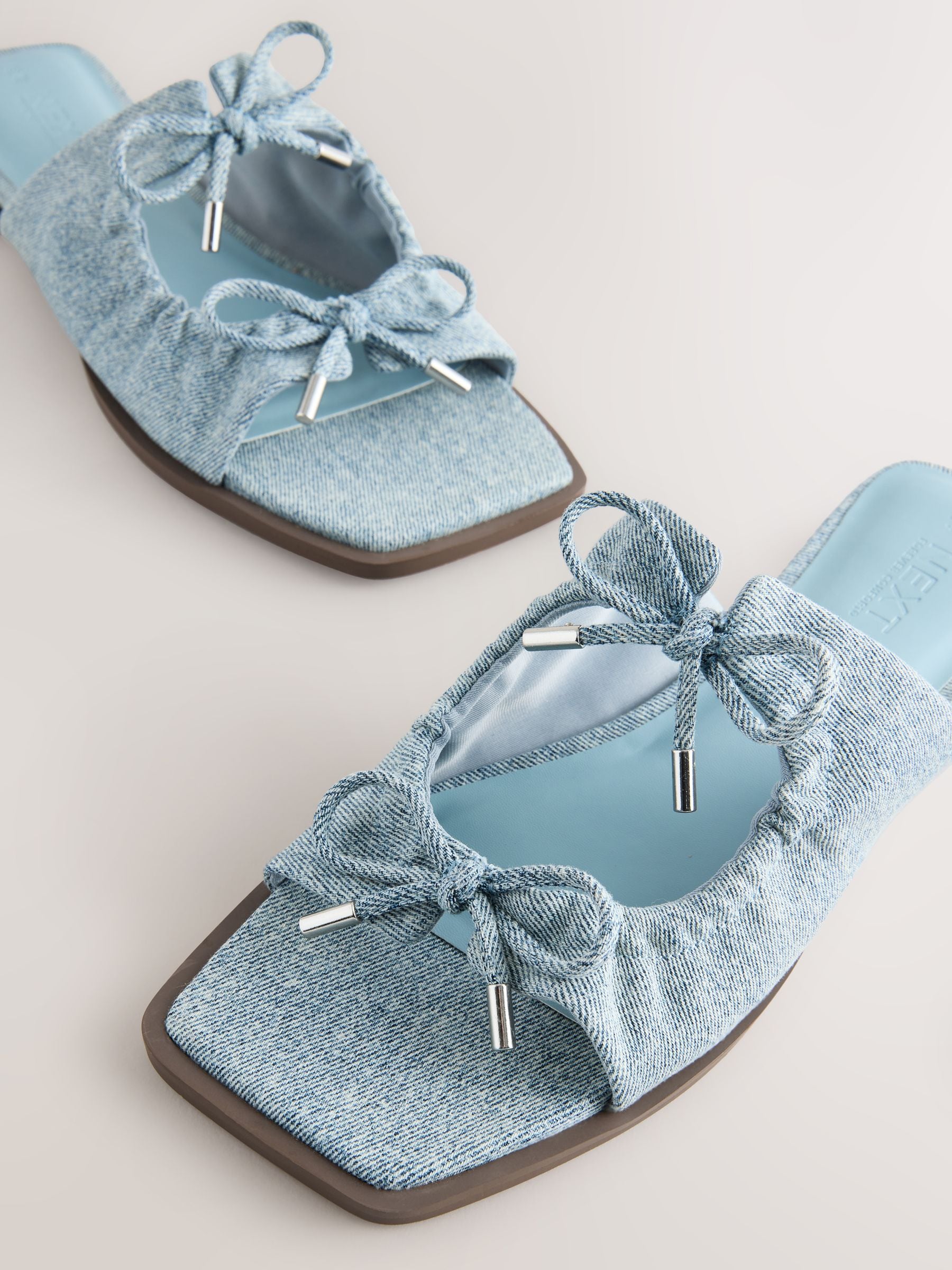 Buy Denim Blue Standard/Wide Fit Forever Comfort® Double Bow