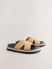 Neutral Forever Comfort® Chunky Raffia Mules - Image 4 of 7