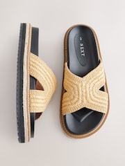 Neutral Forever Comfort® Chunky Raffia Mules - Image 5 of 7