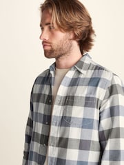 Tog 24 Brown Bryson Brushed Flannel Check Shirt - Image 5 of 7
