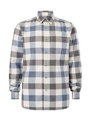 Tog 24 Brown Bryson Brushed Flannel Check Shirt - Image 7 of 7