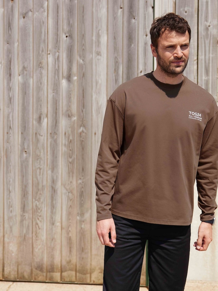 Marrón - Tog 24 Lloyd Premium Heavyweight Cotton Jersey - Imagen 1 de 8