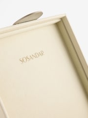 Sosandar Set of 2 Cream Faux Leather Storage Boxes - Image 9 of 9