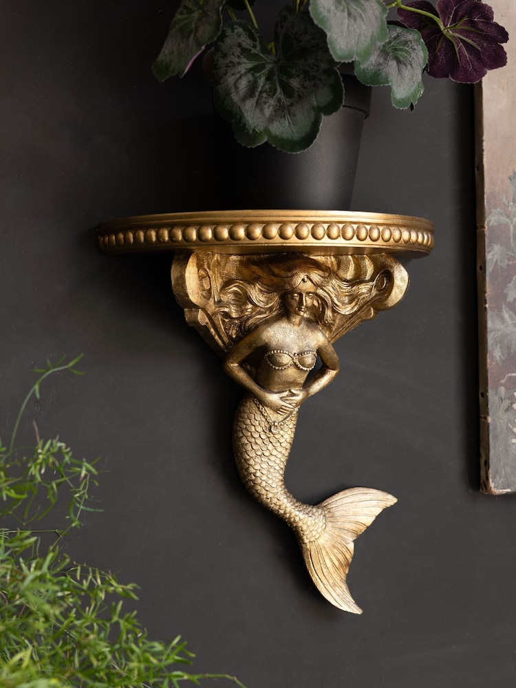 Rockett St George Gold Mermaid Wall Shelf - Image 4 of 4