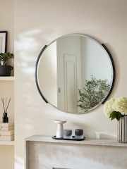 Sosandar Black Edge Detail Round Mirror - Image 1 of 3