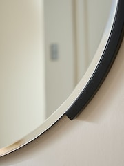 Sosandar Black Edge Detail Round Mirror - Image 2 of 3