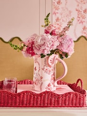 Cath Kidston Pink Floral Jug Vase - Image 1 of 7