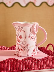 Cath Kidston Pink Floral Jug Vase - Image 2 of 7